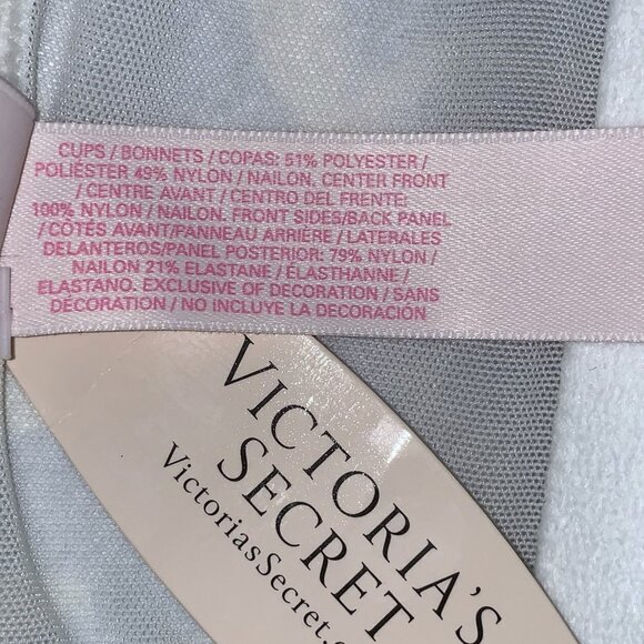 Victoria's Secret Bra Bridal Demi Longline Dream Angels White Tulle Pink 34C NWT - Picture 11 of 13